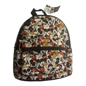 Disney Mickey Mouse Backpack‎ All Over Print Mini Travel Bag NWT